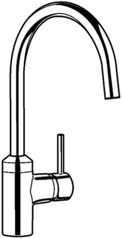 Kludi Spültisch-Einhebelmischer Bozz mit schwenkbarem Auslauf, verchromt, 428030576