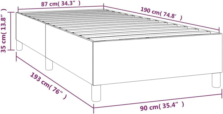vidaXL Boxspringbett Bettgestell Einzelbett Polsterbett Bett Hotelbett Bettrahmen Lattenrost Schlafz