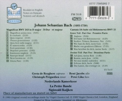 Magnificat / Kantate BWV 21, Audio-CD