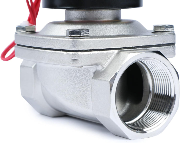 U.S. Solid 1-1/2" Edelstahl Elektrisch Magnetventil 12V DC stromlos geschlossen VITON Wasser Luft Öl
