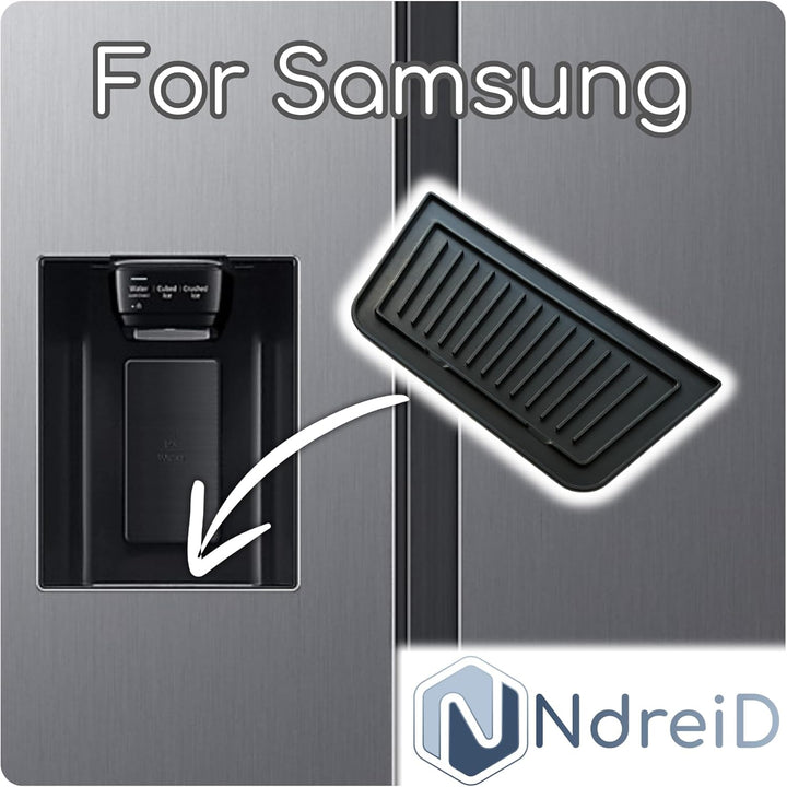 Kühlschrank Tropfschale für Eis- & Wasserspender für Samsung | Premium passgenau | Magnetisch | Mult