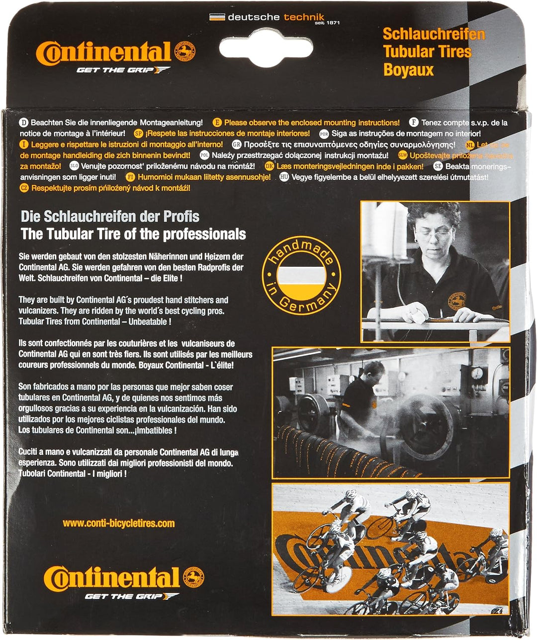 Continental Unisex – Erwachsene Schlauchreifen Sprinter, Black/Black Skin, One Size