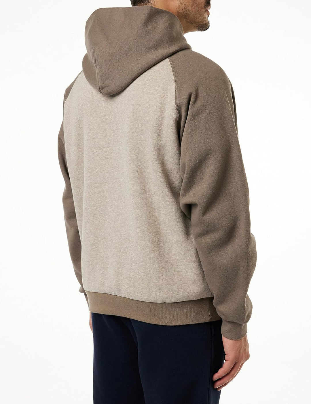 Champion Herren Legacy Athletics-Poly-Fleece Hooded Sweatshirt S Marrone Funghi Melange/Cioccolato,
