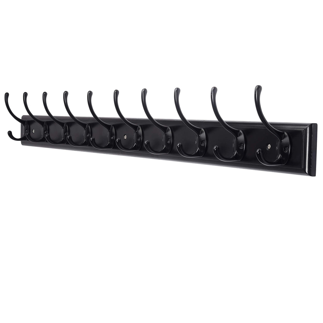 Dseap Garderobenleiste: 97cm lang robuste hakenleiste mit 10 haken, kleiderhaken wand, wandgarderobe
