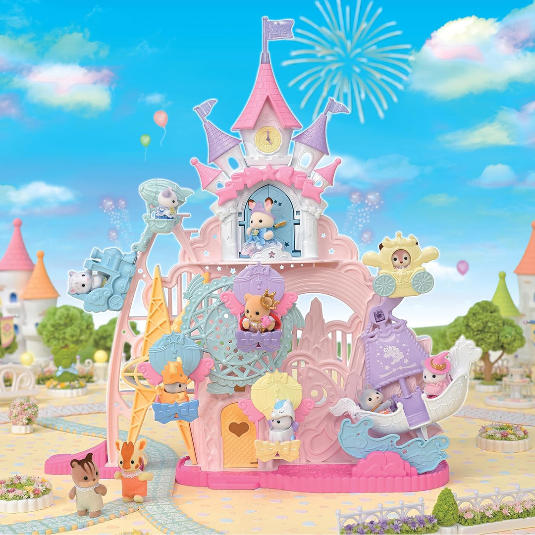 Sylvanian Families 5841 Freizeitpark "Glückstraum", Grosses Spielset mit Tierfiguren, Freizeitpark m