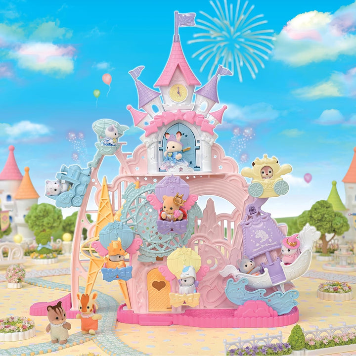 Sylvanian Families 5841 Freizeitpark "Glückstraum", Grosses Spielset mit Tierfiguren, Freizeitpark m