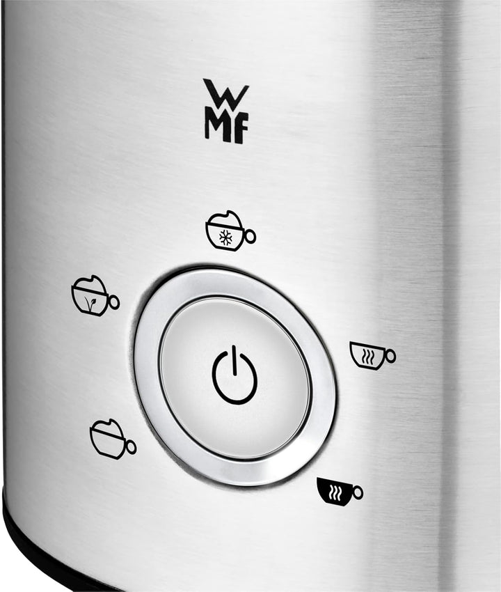 WMF Lono Glas Milchaufschäumer elektrisch, 150-250 ml, 650 Watt, Frappe Mixer, Touch-Display, für Mi