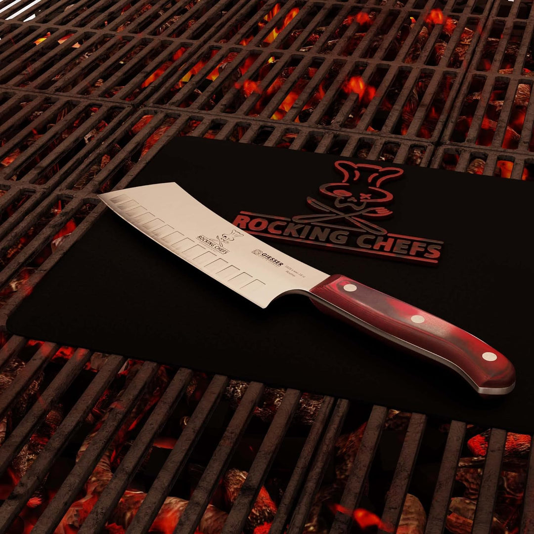 GIESSER seit 1776 - Made in Germany - Japanisches Kochmesser 16 cm, Kullenschliff Rocking Chef, Prem