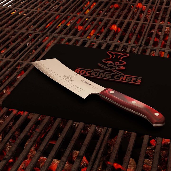 GIESSER seit 1776 - Made in Germany - Japanisches Kochmesser 16 cm, Kullenschliff Rocking Chef, Prem