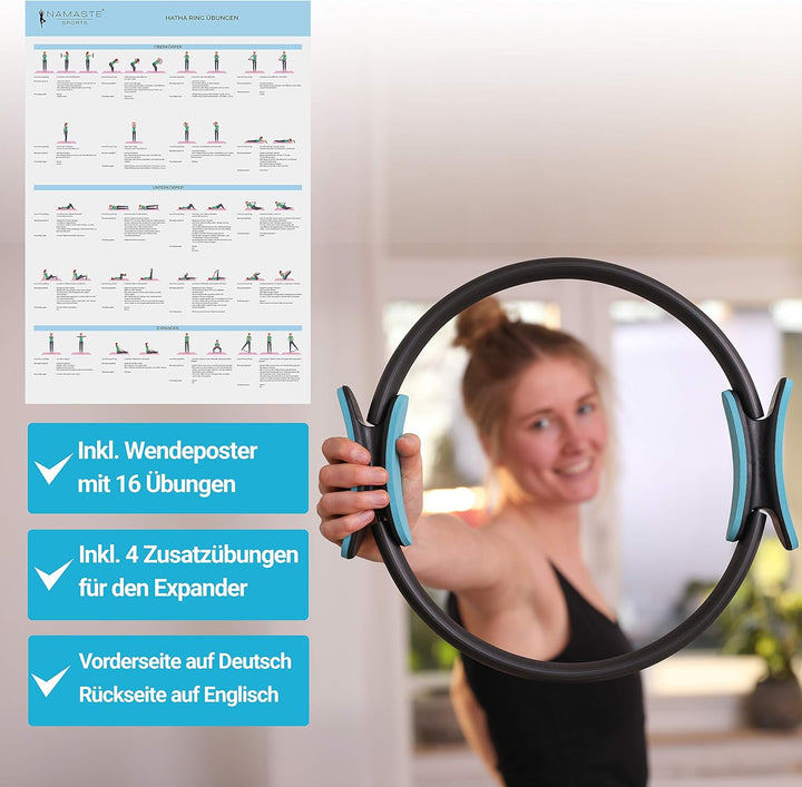 Pilates Ring Multifunktions Fitness Trainer mit Dual-Grip I Pel Pilatesring für Bauch, Beine, Po Übu