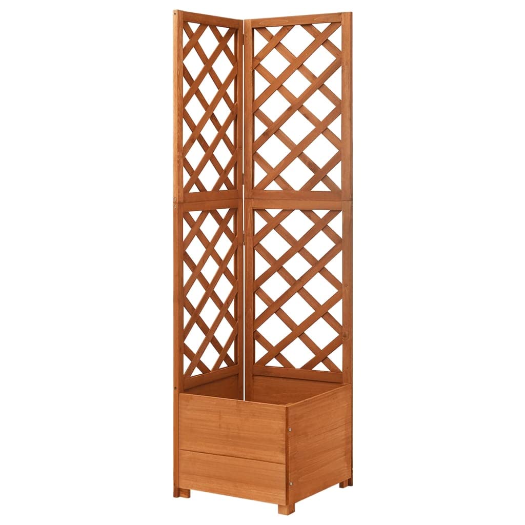 vidaXL Tannenholz Massiv Eck Spalier mit Pflanzkasten Rankgitter Rankhilfe Gartenspalier Blumenkübel