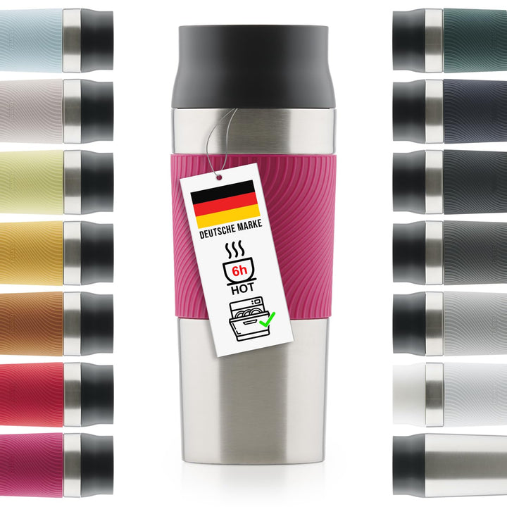 Blumtal Thermobecher 500 ml - Kaffeebecher to go aus Edelstahl - auslaufsicherer Isolierbecher kalt/