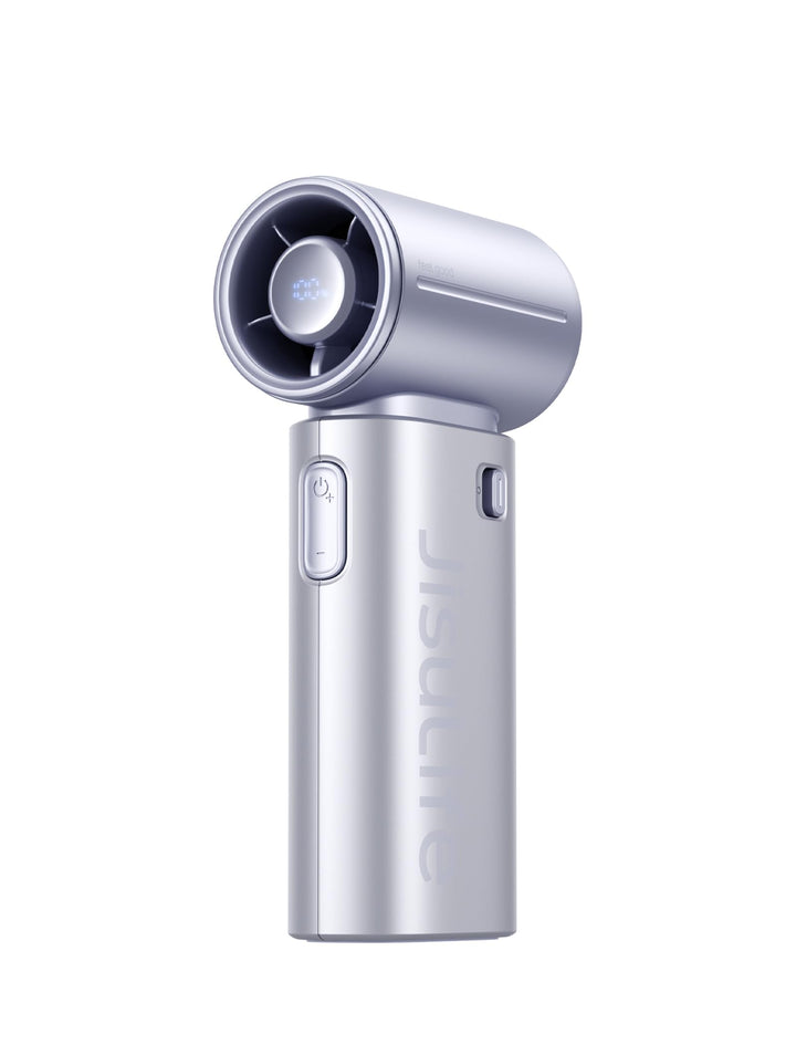 JISULIFE Tragbarer Handventilator 9S, Turbo Power, bis zu 22 Stunden Laufzeit, 5000 mAh Akku, 5-Gang
