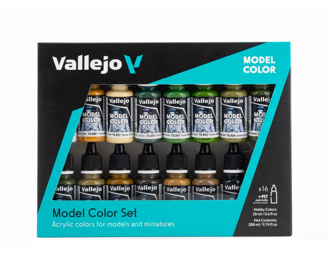 Vallejo 070109 Farbset, Alliierte Farben, WWII, 16 x 17 ml, 17 ml (16er Pack)