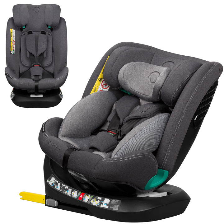 Lionelo Bastiaan i-Size One 360o drehbarer Autositz für Kinder von 40-150 cm, Montage in Fahrtrichtu