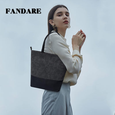 FANDARE Handtaschen Damen Shopper Schultertaschen Frauen Umhängetasche Leichte Tragetasche für 12.9