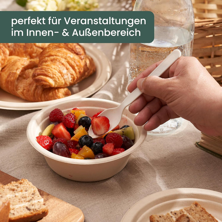 HAAGO - 200 Löffel Besteck Set - Wiederverwendbares, spülmaschinenfestes Hochleistungsbesteck für Pa