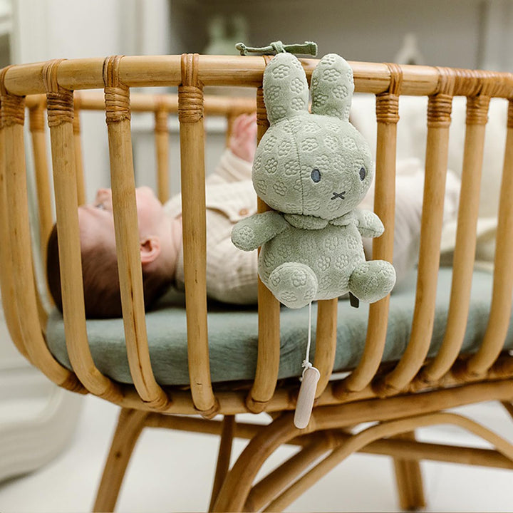Tiamo NIJN894 Stoff Spieluhr Hase Miffy - Green Flower