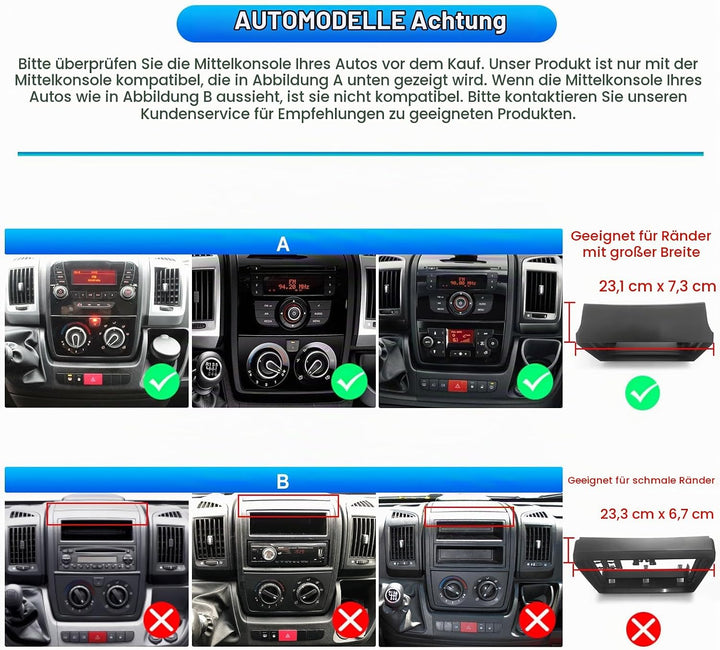Inefala Android Autoradio für FIAT Ducato/Citroën Jumper/Peugeot Boxer 2010 | Android 15,2G+64G,9 Zo
