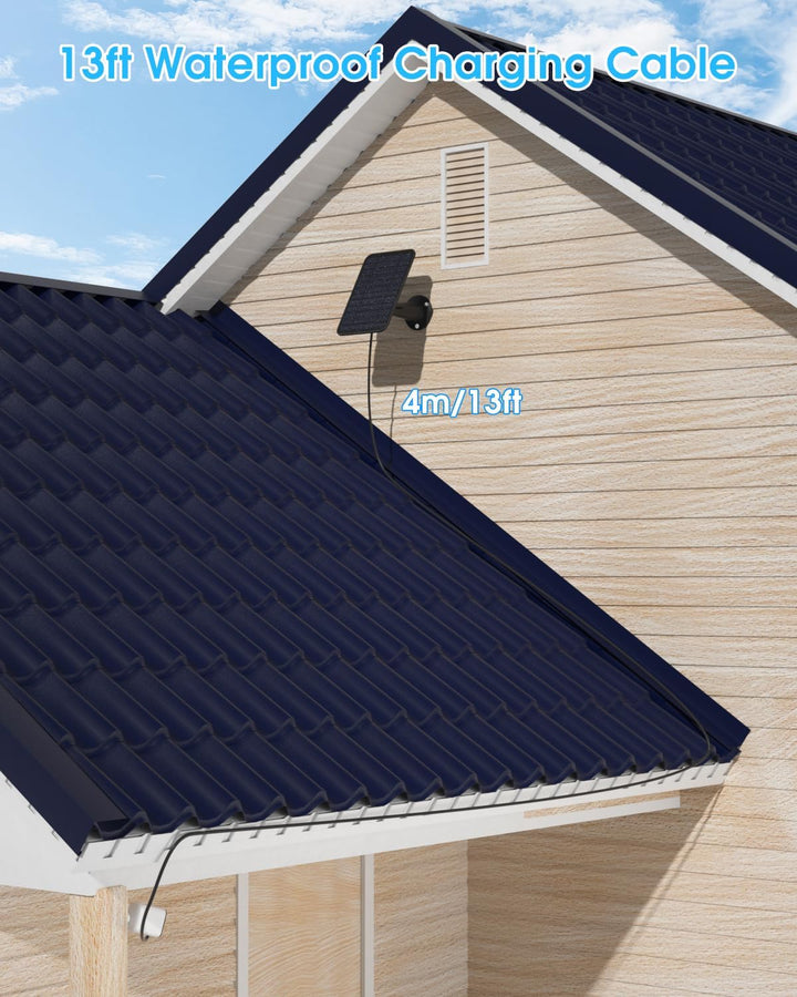 5 W Solarpanel für Blinkkamera im Freien, Solarpanel-Ladegerät mit Akku, kompatibel mit New Blink Ou