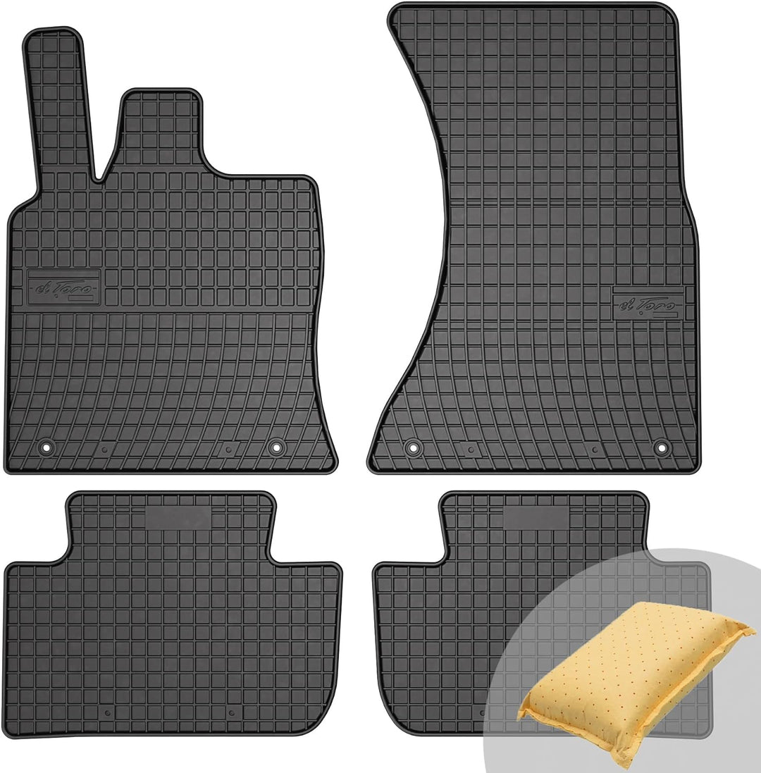 FROGUM EL Toro Gummimatten Ganzjähriges-Set von Autofussmatte Auto Fussmatten für Porsche Macan ab 2
