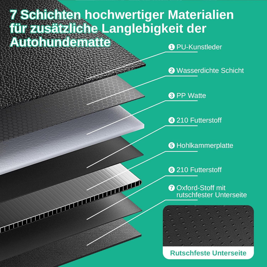Hundedecke Auto Rückbank Autositzbezug für Hunde mit Seitenschutz & Sichtfenster wasserdichte & Krat