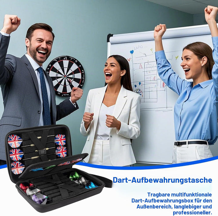 Darttasche,Dart Case,Dartt Etui Schwarz,FüR 12 Darts Professioneller Dartkoffer Mit Eva-Schutz &amp; Tra