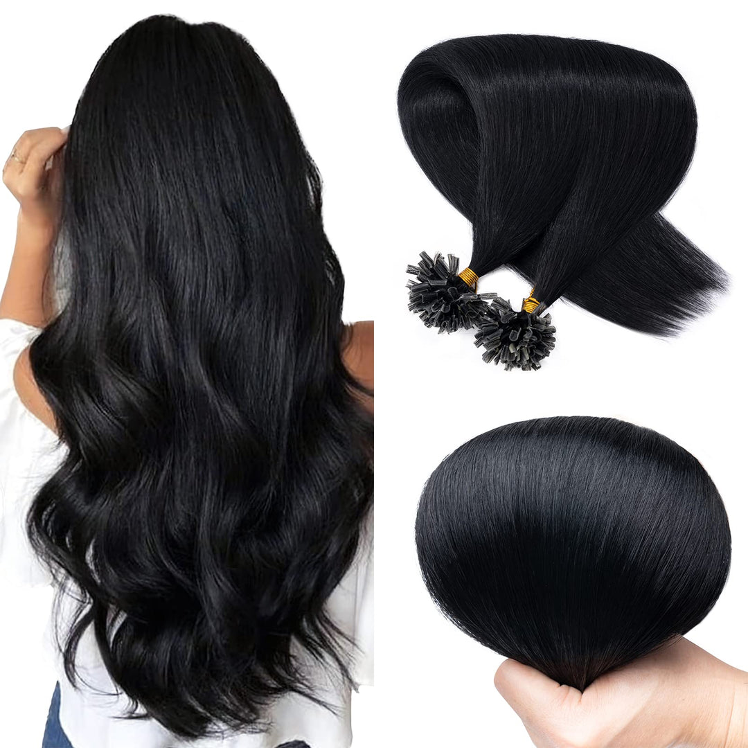 SEGO Bondings Extensions Echthaar 0.5g/Strähnen Haarverlängerung Keratin U-Tip Glue 100 Strähnen 100