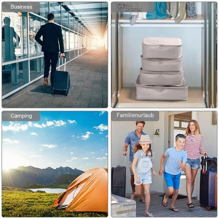 OSDUE Koffer Organizer Set 9-teilig, Packing Cubes, Wasserdichte Reise Kleidertaschen, Packtaschen f