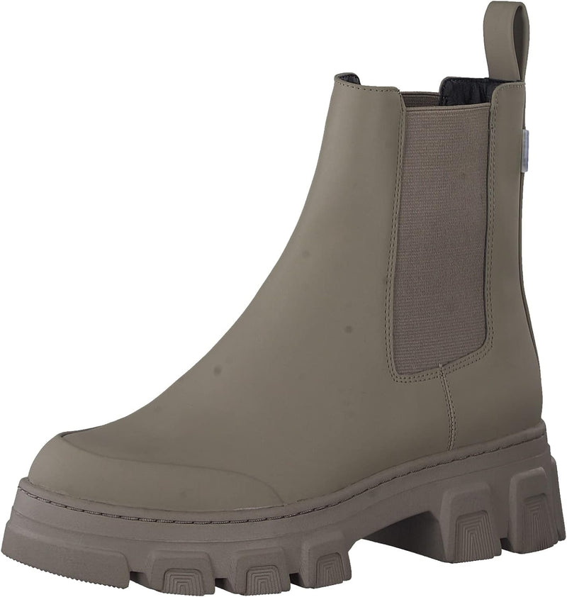 Tamaris Damen Chelsea Boots, Frauen Stiefeletten,Wechselfussbett 40 EU Grau Taupe Uni, 40 EU Grau Ta