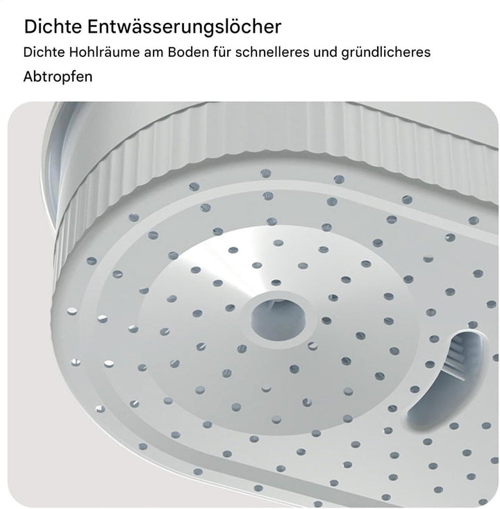 Multifunctional Fruit Cleaner Spinner with Hand Crank, Rotating Vegetable Washer and Potato Scrubber
