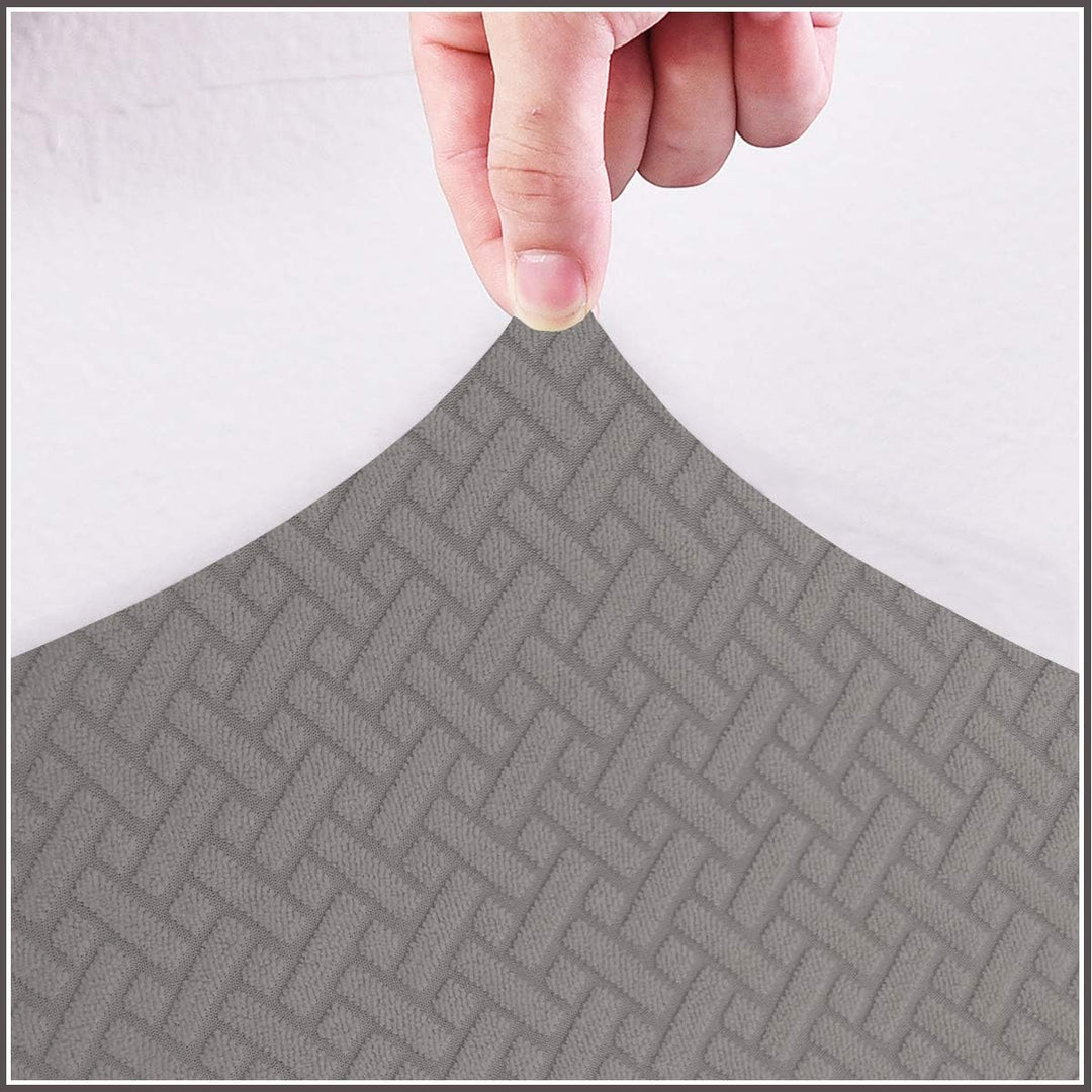 KELUINA Stretch wasserdichte Jacquard mit langem Gitter Esszimmer Stuhlhussen Home Decor, Stuhlhusse