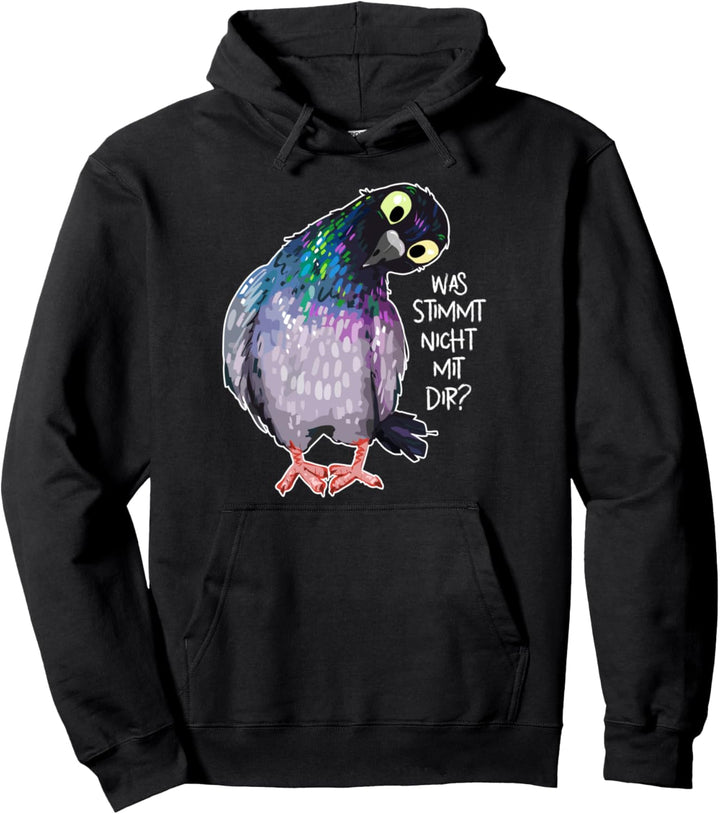 Was stimmt nicht mir dir? Taube Tier Lustig Ironie Spruch Pullover Hoodie