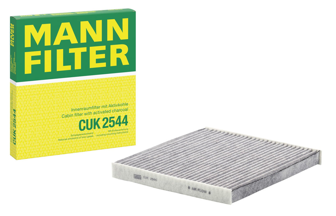 MANN-FILTER CUK 2544 Innenraumfilter – Pollenfilter mit Aktivkohle – Für PKW Single CUK, Single CUK