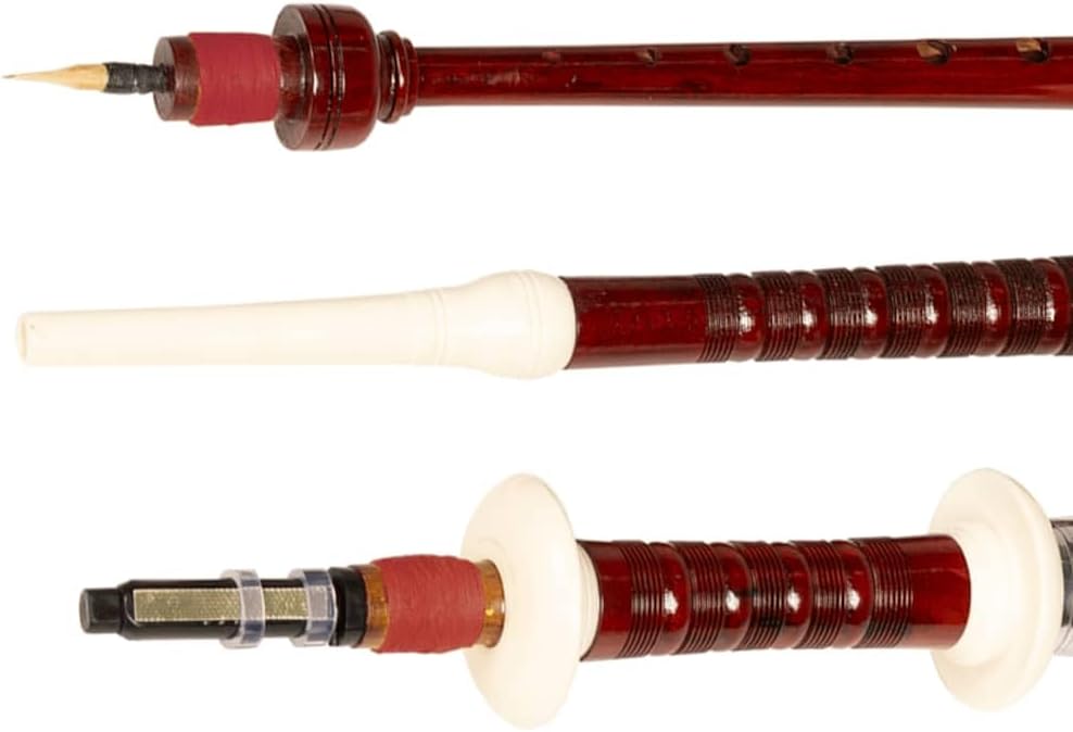 vidaXL Schottischer Grosser Dudelsack Set Hochland Mittelalter Highland Bag Pipe Grün, Grün