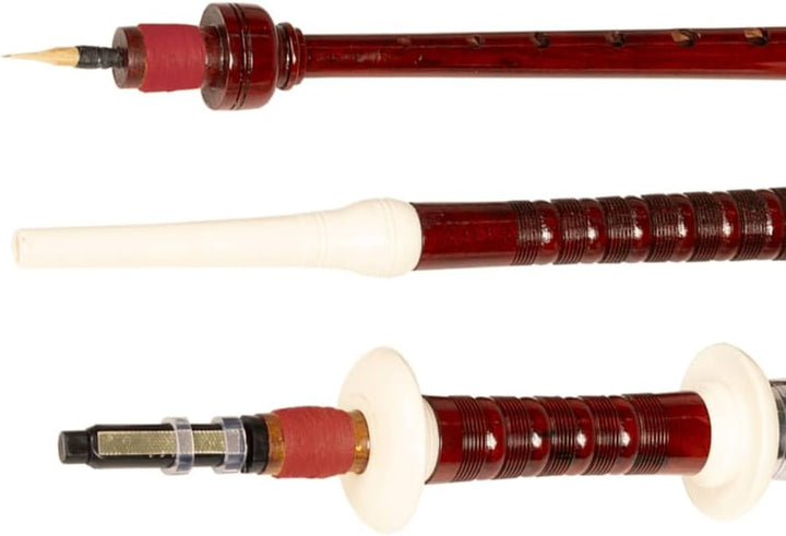 vidaXL Schottischer Grosser Dudelsack Set Hochland Mittelalter Highland Bag Pipe Grün, Grün