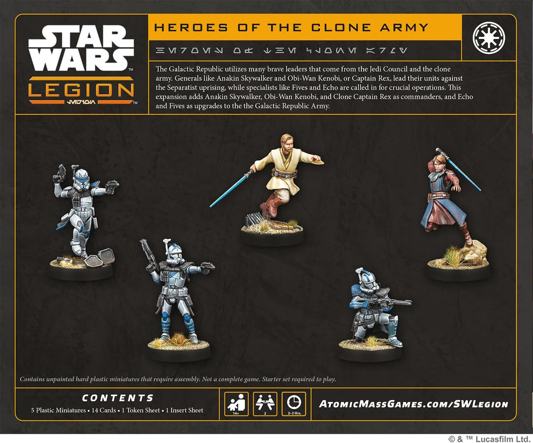 Asmodee, Star Wars: Legion – Heroes of The Clone Army (Helden der Klonarmee), DE-Version, Tabletop-E