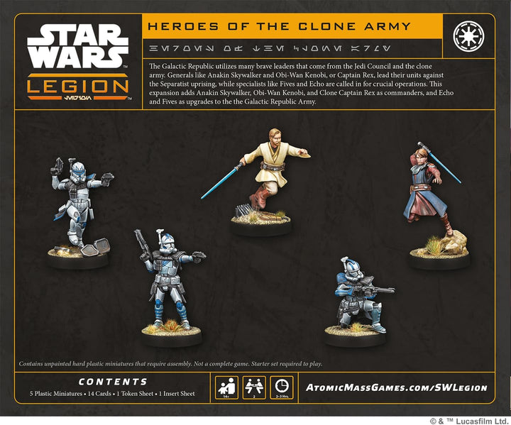 Asmodee, Star Wars: Legion – Heroes of The Clone Army (Helden der Klonarmee), DE-Version, Tabletop-E