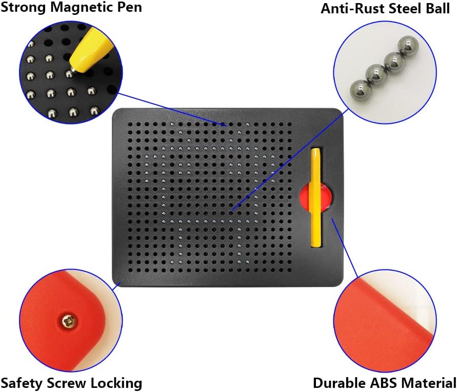 Kinder Zaubertafel Magnetische Zeichenbrett Reissbrett mit Stift Stahlkugel Tablet Abwischbar Schrei