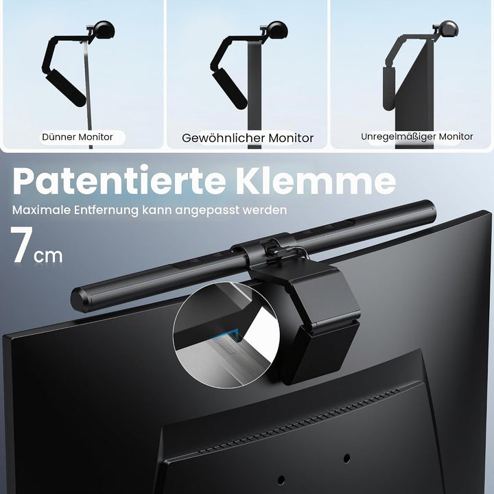 Quntis Computer Monitor Lampe LED USB mit Touch Control, Monitor Light Bar mit Anti-blauem Licht, Bi