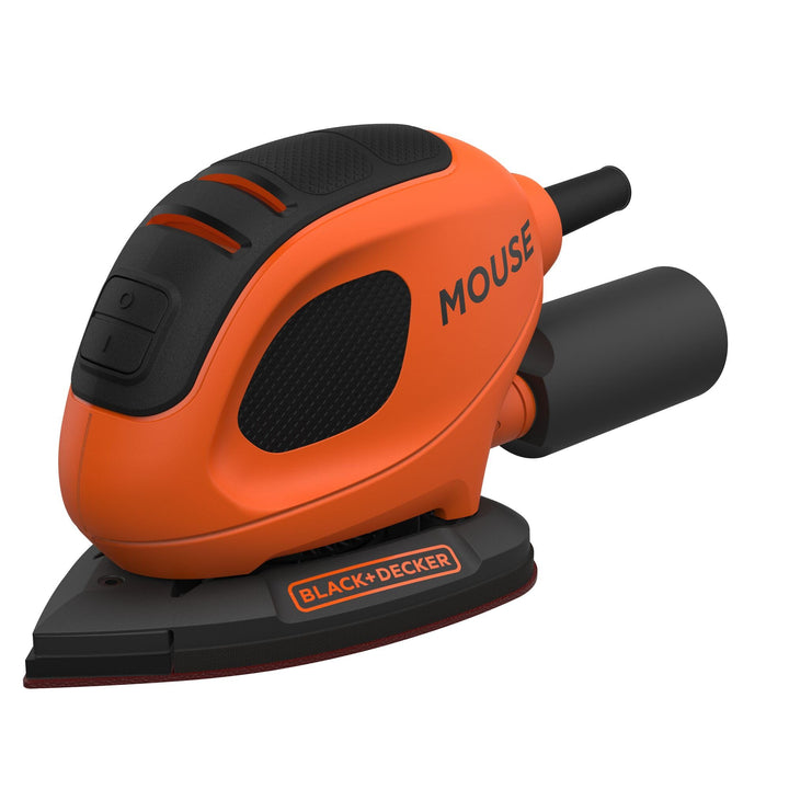 Black+Decker Dreieckschleifer Mouse (55 Watt, 133 x 95 mm, mit Staubsaugeradapter, zum Schleifen/Pol
