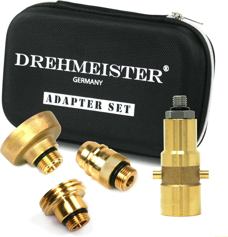 Drehmeister LPG Adapter Set M12 - extra lang - verstärkt - Tankadapter mit Etui - für Gasfahrzeuge -