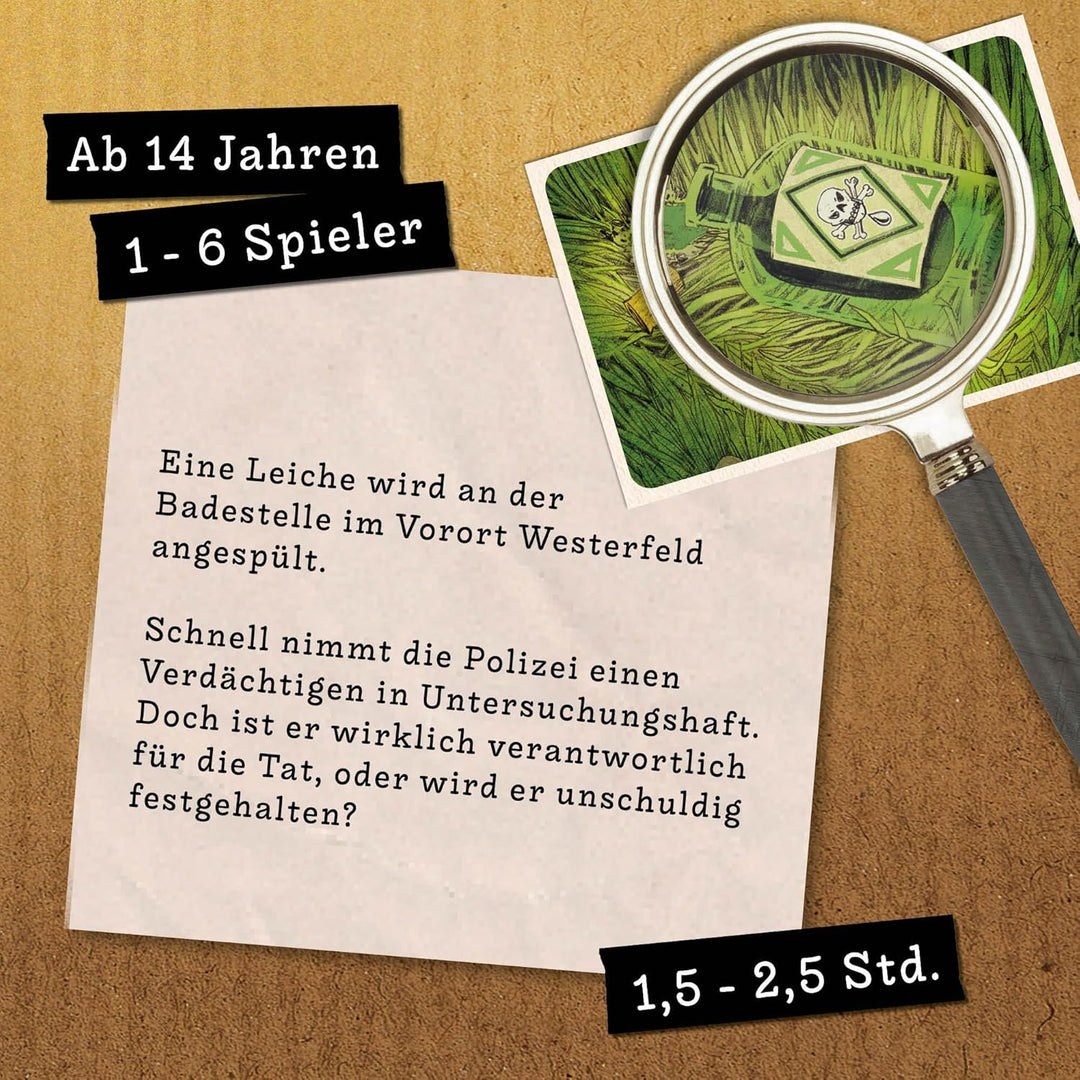 Hidden Games Tatort - Grünes Gift, Cold Case Fallakte, Detektivspiel für zu Hause, Krimispiele ab 14