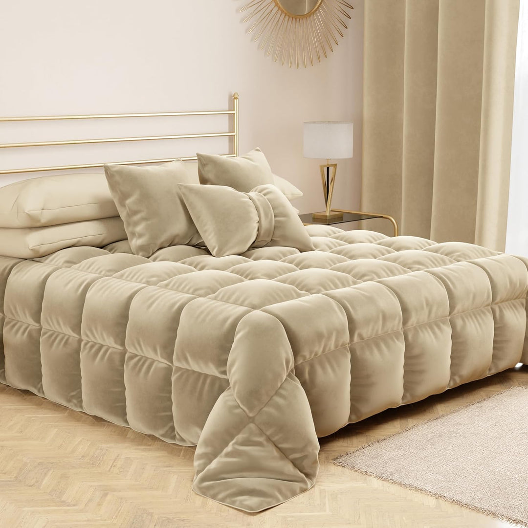 PETTI Artigiani Italiani - Steppdecke aus weichem und warmem Samt 350 g/m², Einzelbett, wendbar, Ste