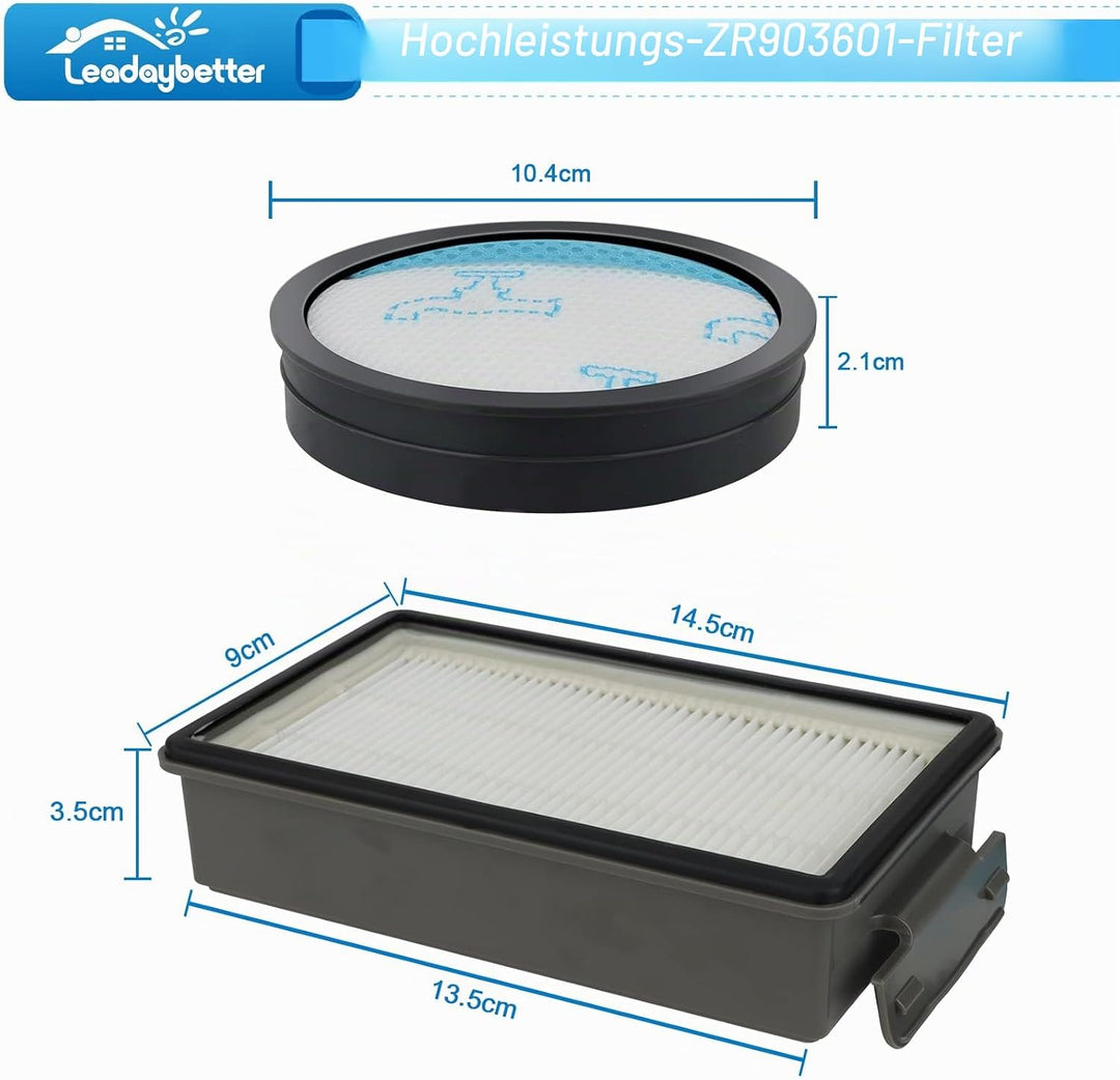 2 Stück HEPA Filter für Rowenta Powerline Extreme Cyclonic RH8021WB RH8037WA RH8055WA RH8133WA RH813