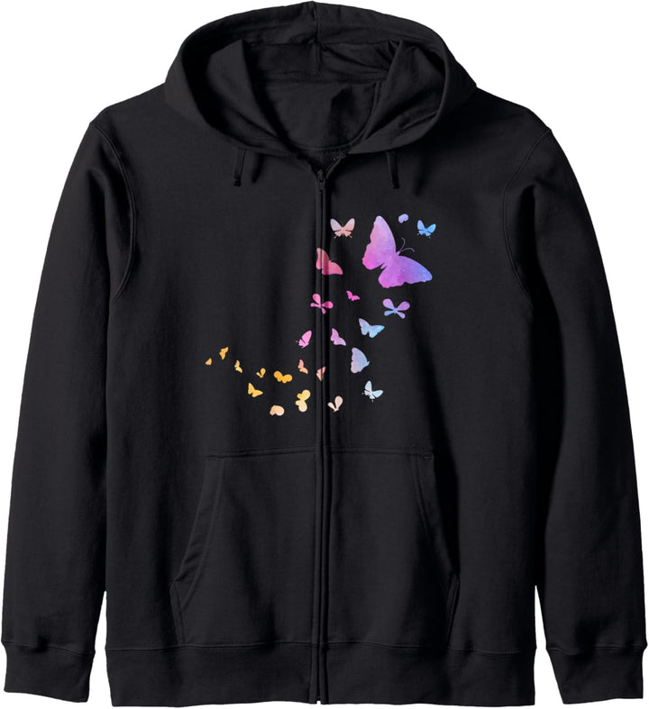 Aquarell Schmetterling Niedliche Insekten Kapuzenjacke