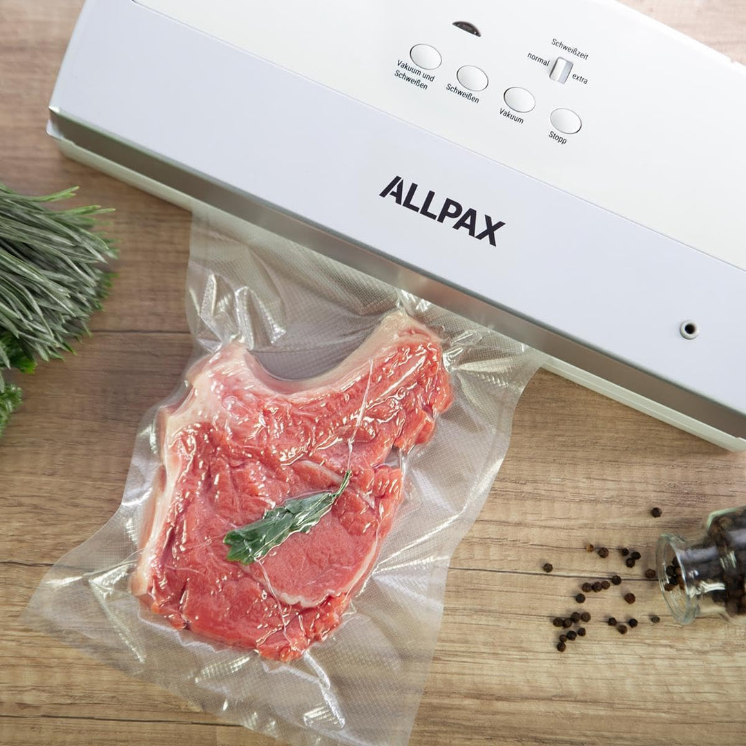 Allpax Vakuumierbeutel 25x70 cm [extra stark] - 100 Stück Beutel Set für alle Vakuumiergeräte - idea