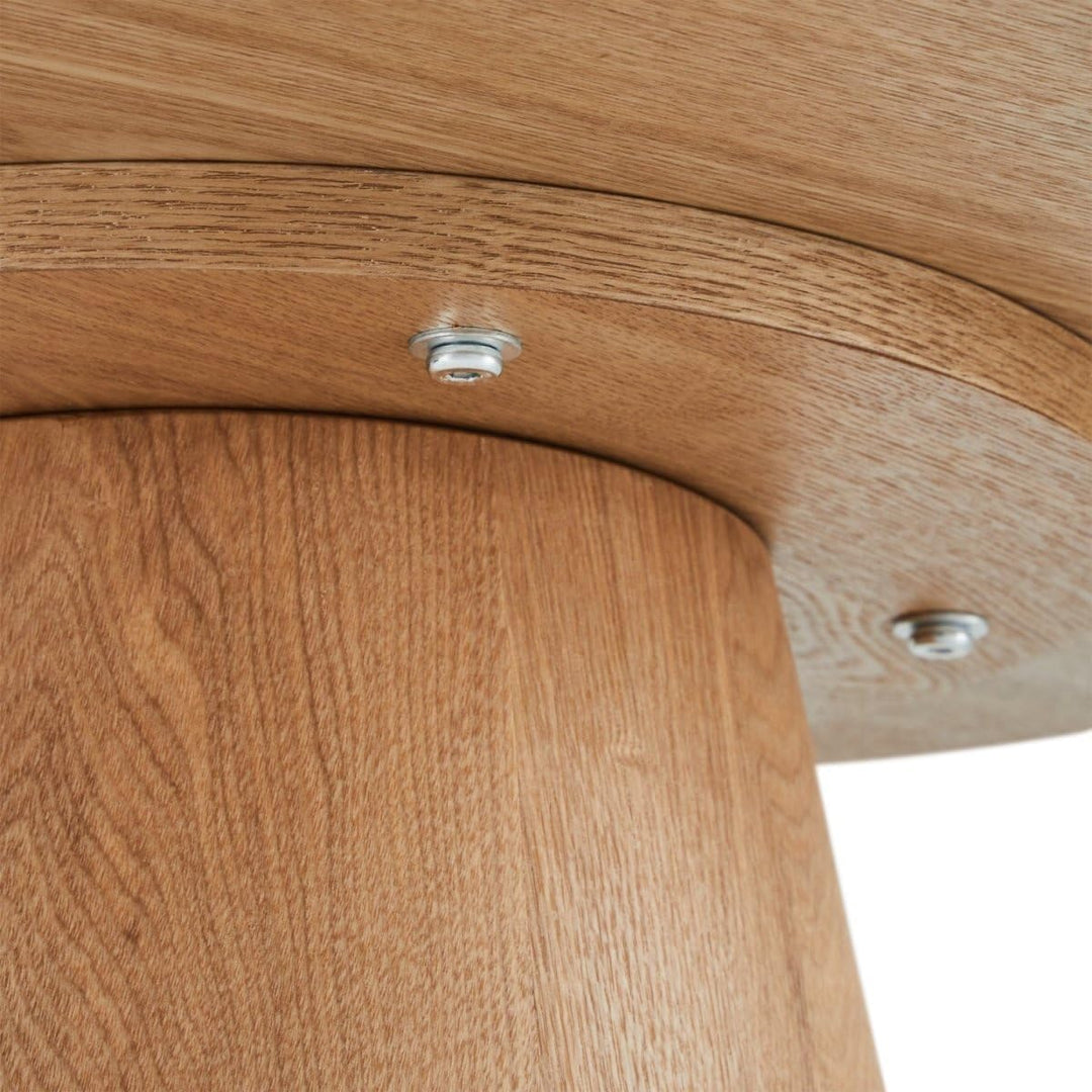 Furnhouse Ibbe Design Runder Natur Couchtisch Wohnzimmertisch ø60x40 cm Eichenoptik Design Skandinav