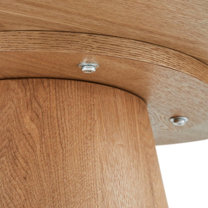 Furnhouse Ibbe Design Runder Natur Couchtisch Wohnzimmertisch ø60x40 cm Eichenoptik Design Skandinav