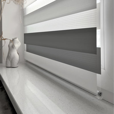 Home-Vision® DuoRollo Klemmfix, Doppelrollo ohne Bohren mit Klämmträgern, Rollos für Fenster und Tür